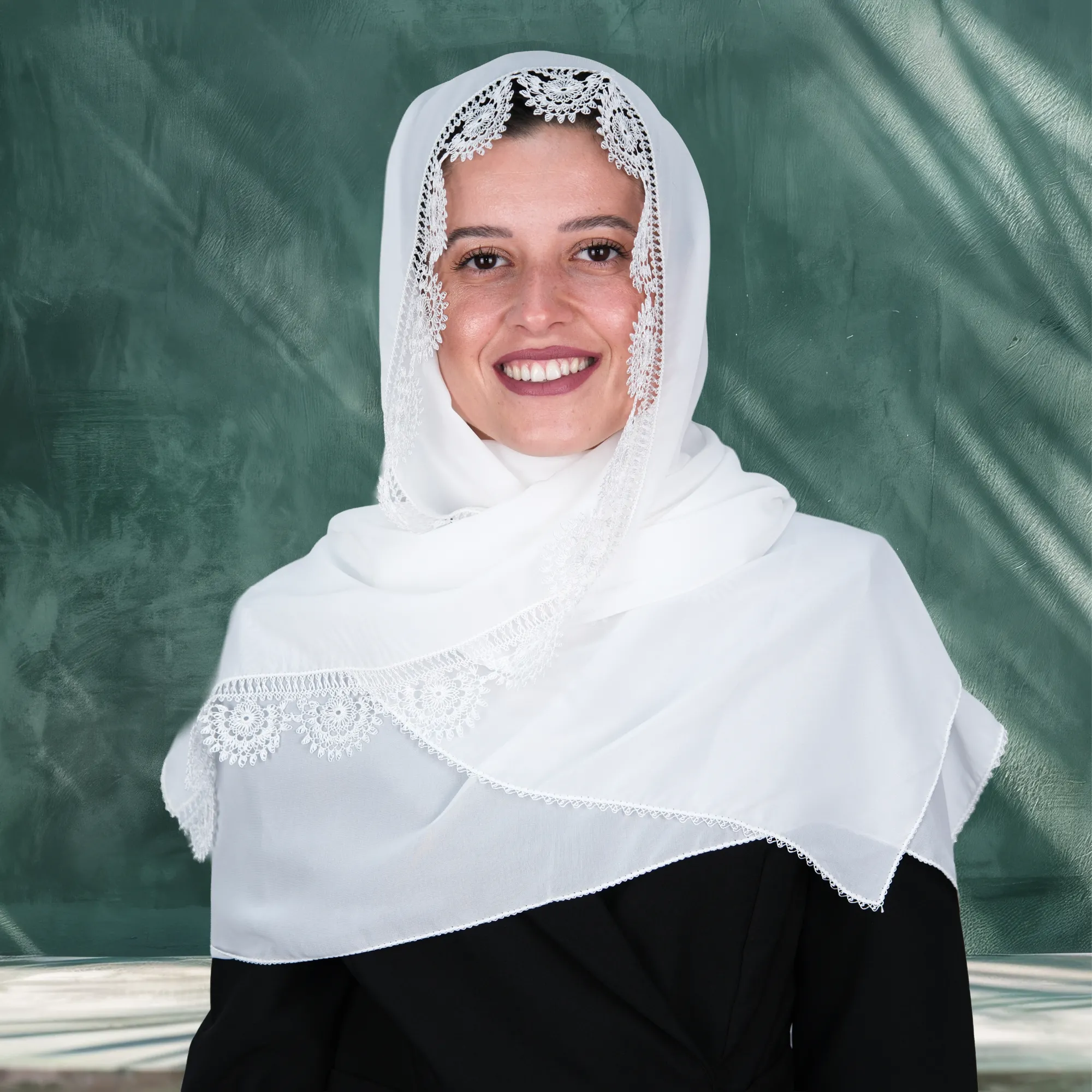 Sıra Yarım Ay İğne Oyası Namaz Örtüsü Resim 3