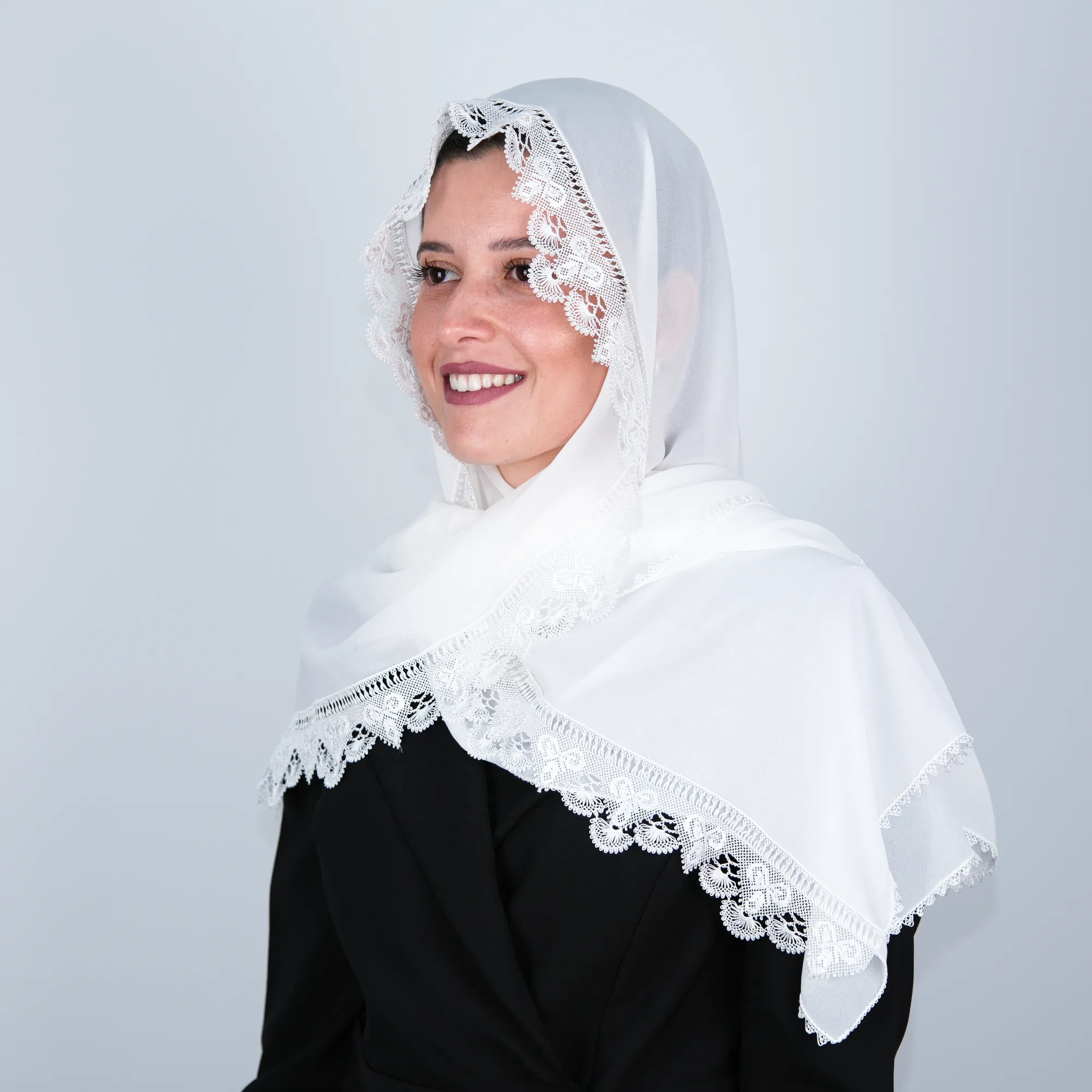 Gelin Tacı Modeli Namaz Örtüsü Tesbihli Set Resim 8