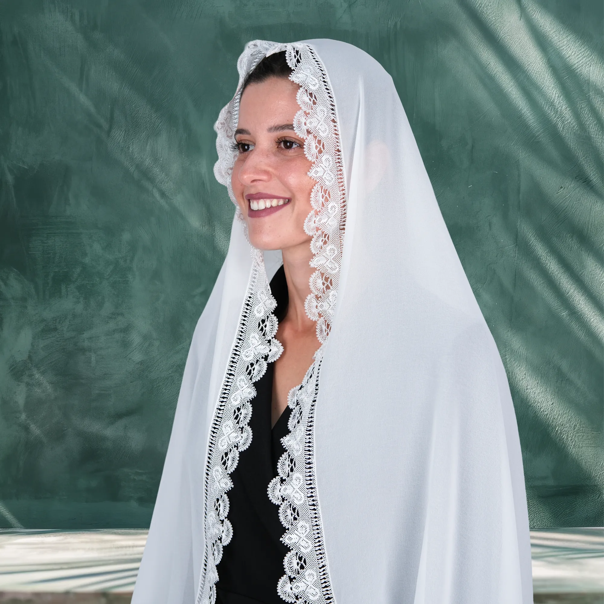 Gelin Tacı Modeli Namaz Örtüsü Tesbihli Set